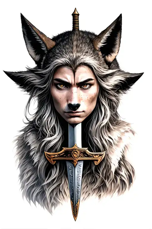 Princess Mononoke Face With Dagger