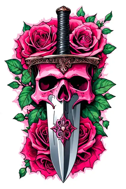 Pink Skull Dagger
