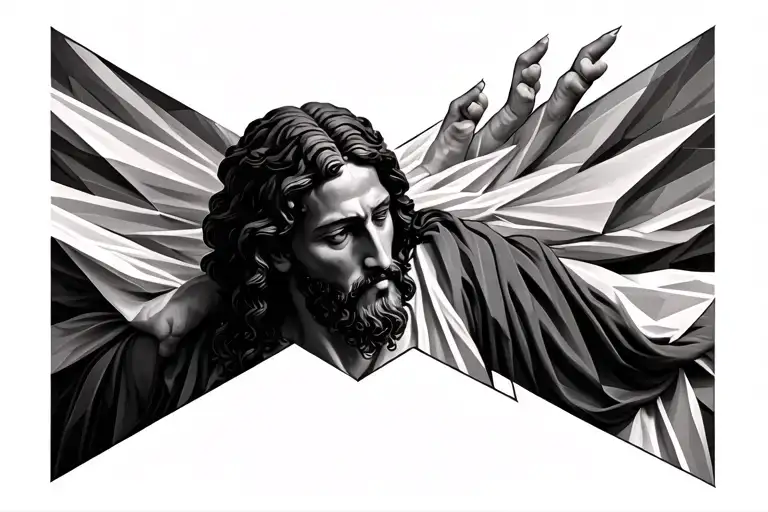 Jesus Symbolized In A Geometric Shape Made