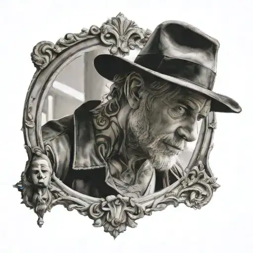 Man In The Mirror Judging Him Self