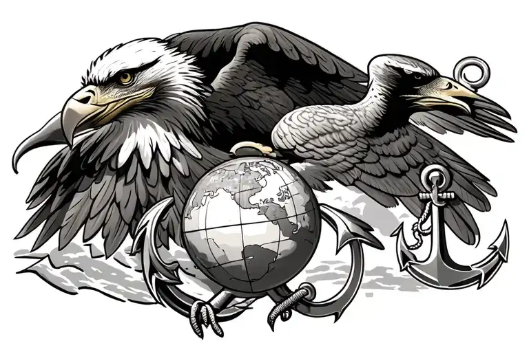 Usmc Eagle Globe And Anchor But Add An Osprey Bird Of Prey