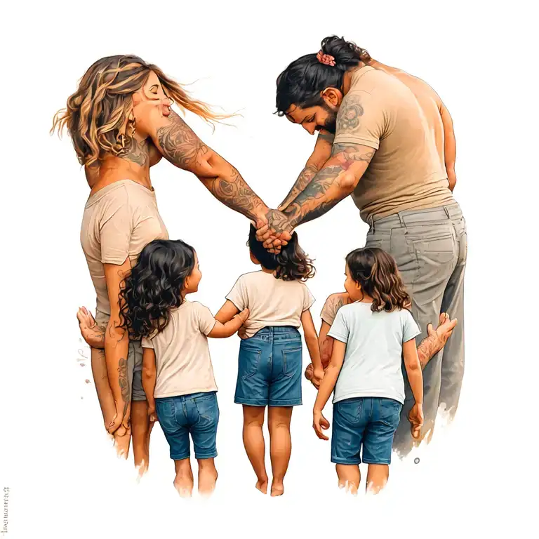 Family Holding Hands