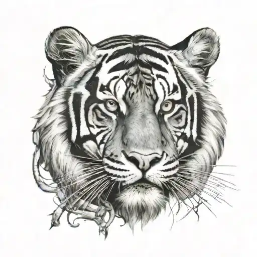 Biomechanical Tiger Face