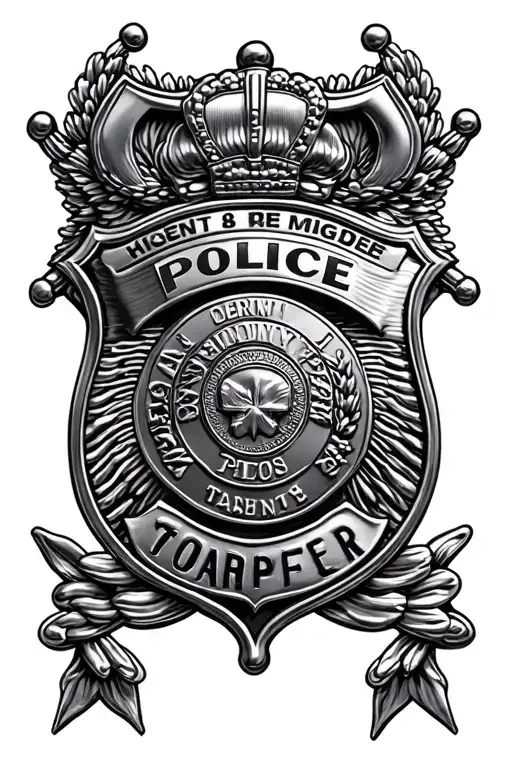 Police Badge Intertwined