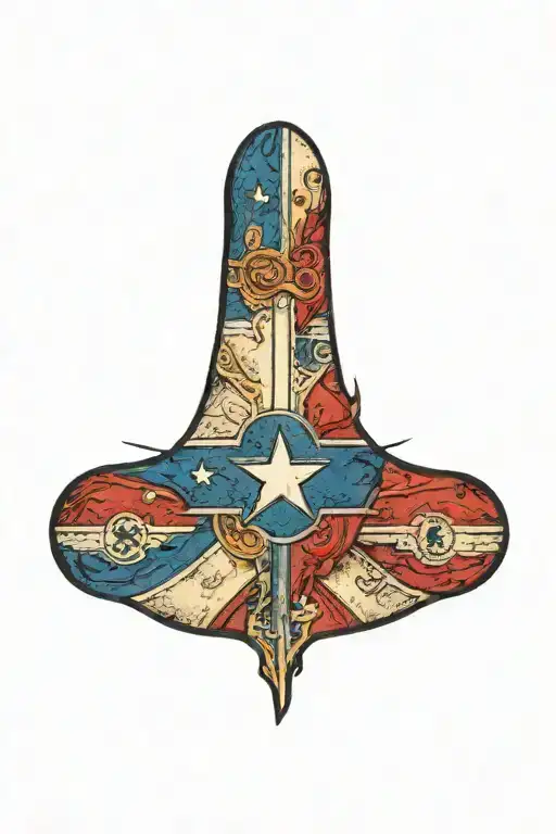 Texas Logo Half Mexican Flag Half Texas Flag Ripping Out Of Chest