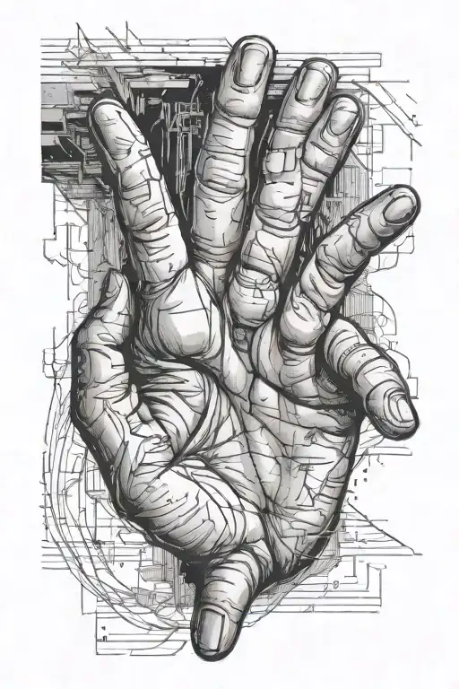 Reassuring Hand Reaching Out From A Bright White Room