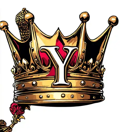 Y Letter With Crown Look Real