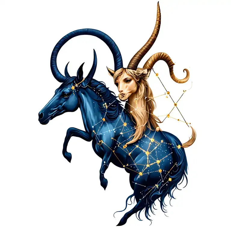 Sagittarius And Capricorn Constellation Merging