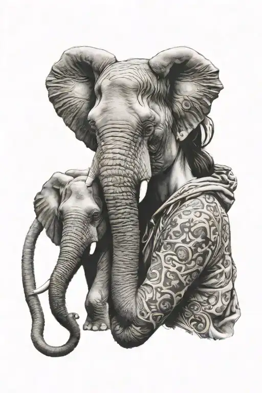 Girl With Elephant Head