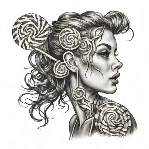 Girl Face With Lolipop