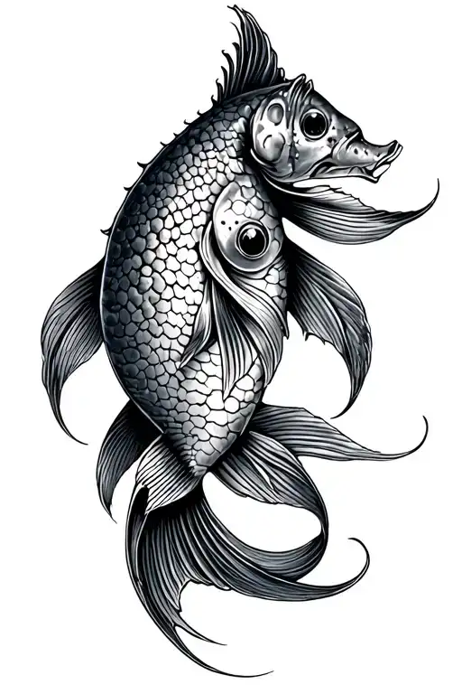 Pisces Zodiac Sign In Biohazard Style