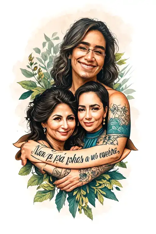 Forearm Sleeve With Nan And Pa Worded Within It Somehwere