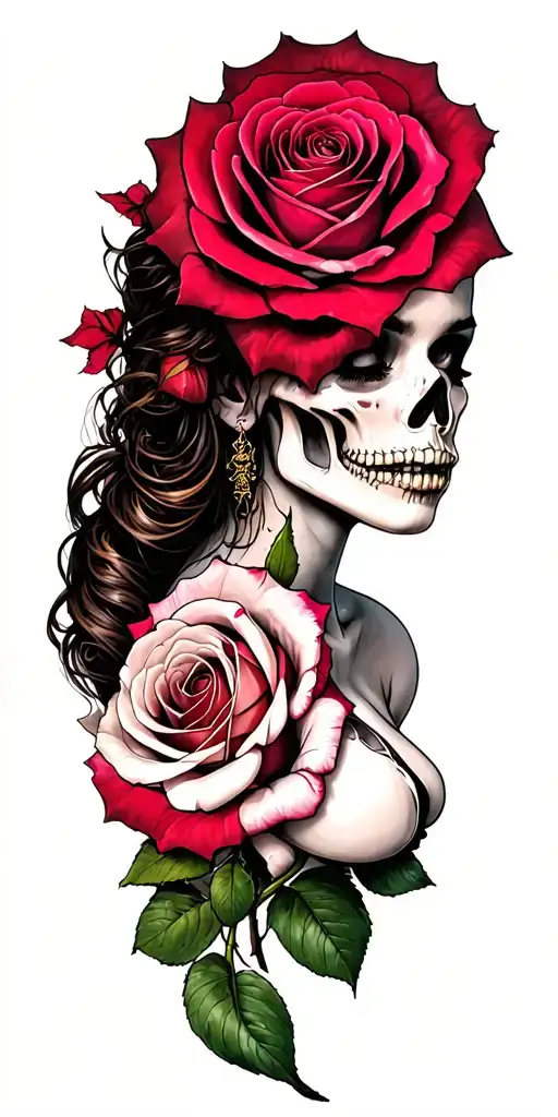 Roses Dead Woman