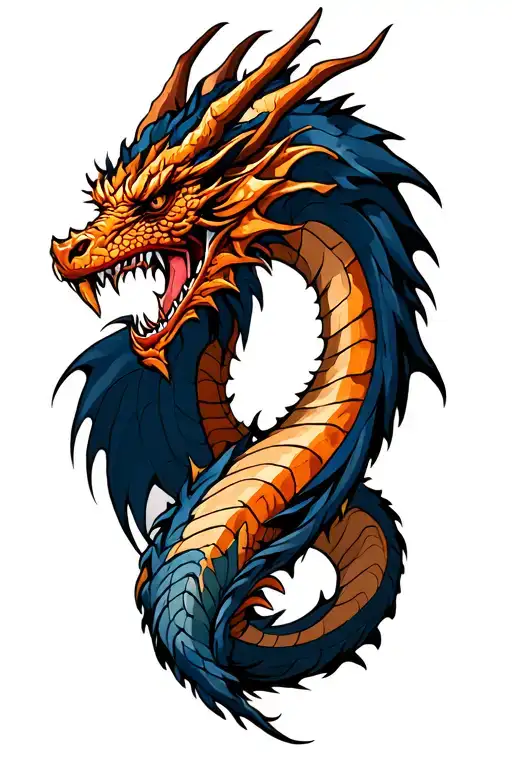 Norse Dragon Emerging Representing Imagination