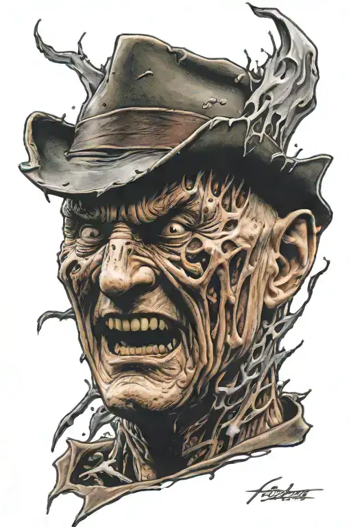 Freddy Krueger Ripping Through Skin Opening