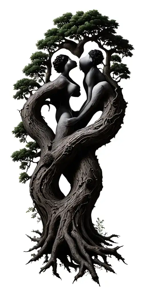 Family Tree Intertwined Symbolizing The Client's Love