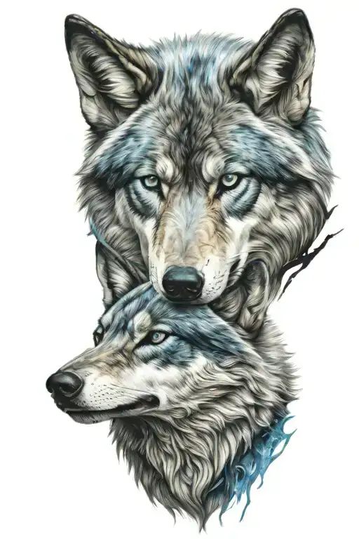 Fenris Wolf Majestic And Powerful With Iceblue Eyes