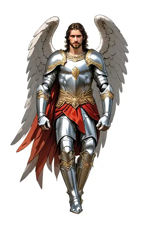 Michael The Archangel In Armor Rising