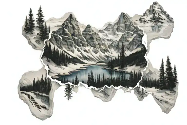 Rocky Mountain Scene Snow