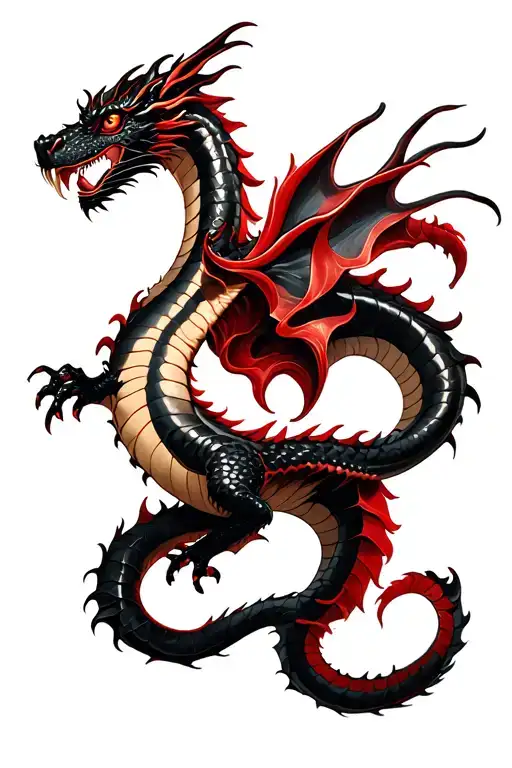 Black And Red Dragon
