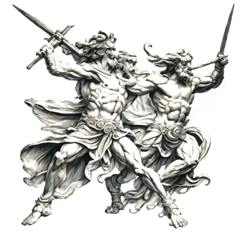 Greek Gods Battling