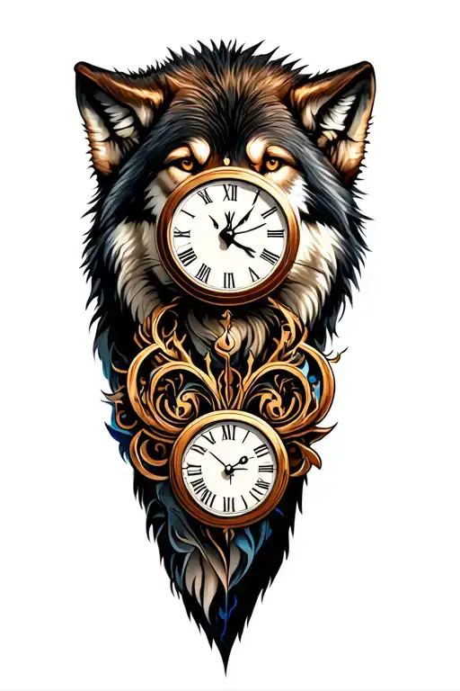 Wolf And Time Piece