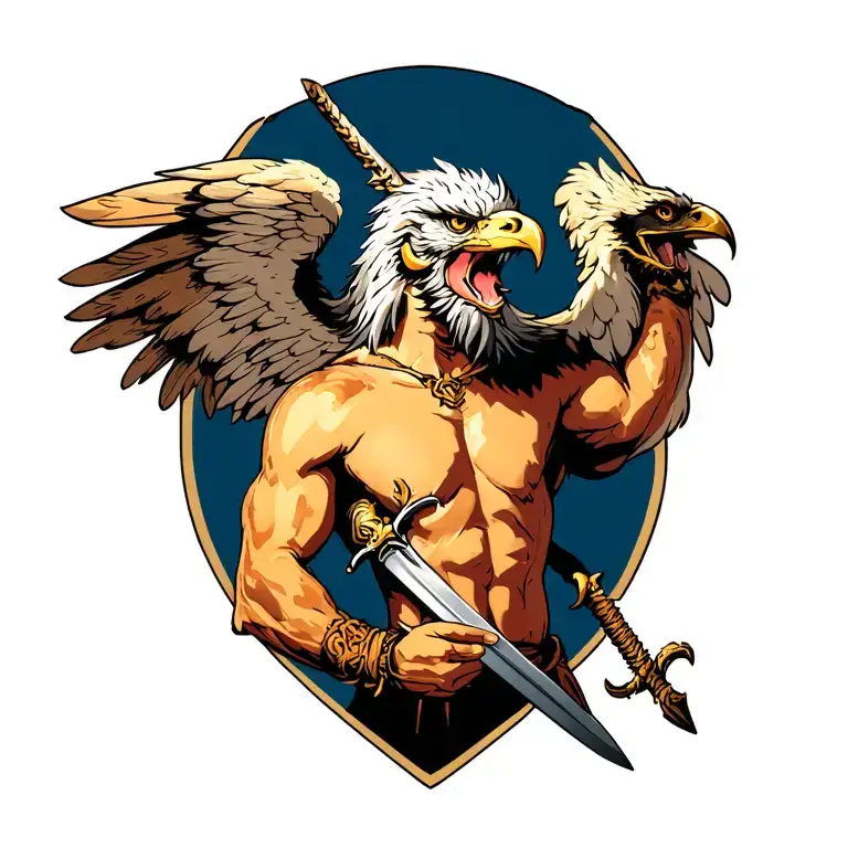 Griffin Holding The Sword