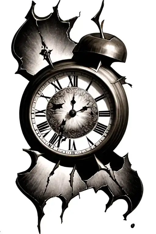 Broken Clock Face