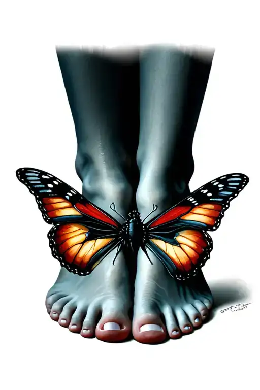 Twins Feet Butter Fly