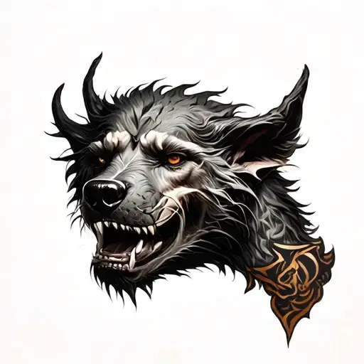 Cerberus Hand Tattoo Design