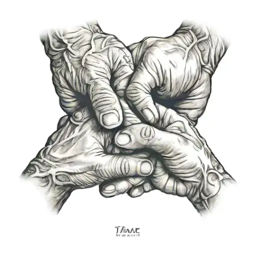 Micro Portrait Parent Holding Hands