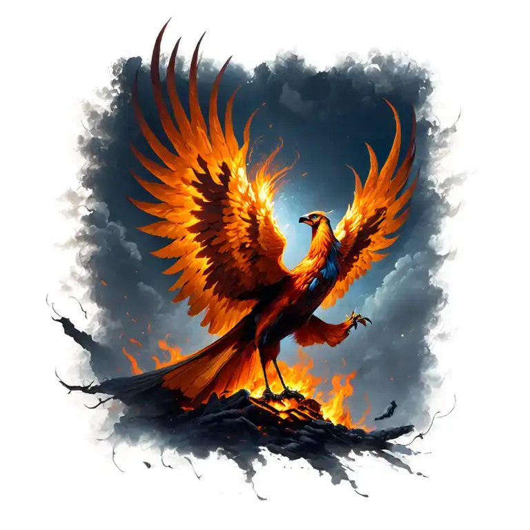 Phoenix Rising From The Ashes
