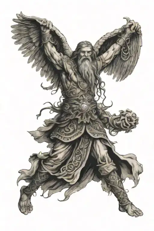 Slavic God Holding