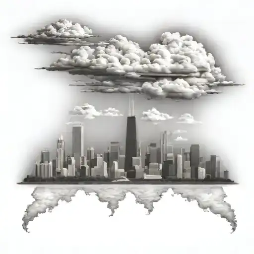 Clouds With The Chicago Skyline
