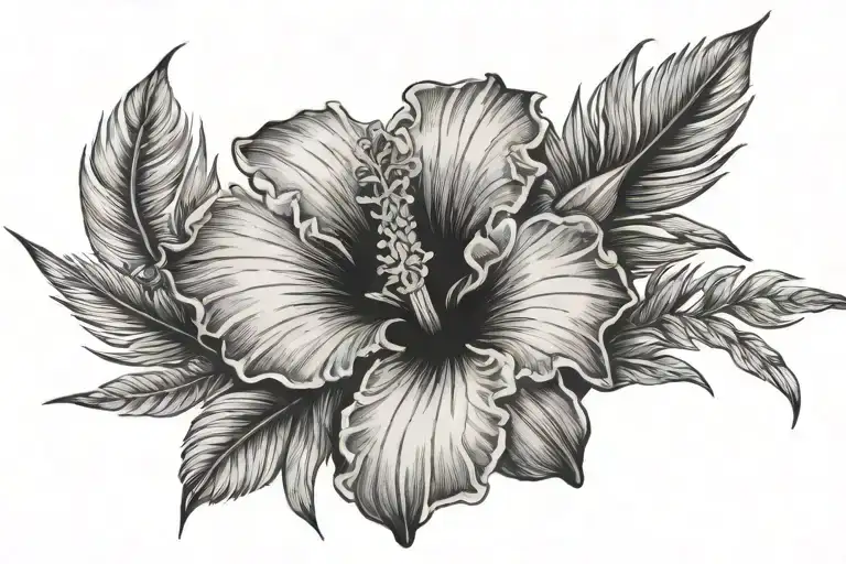 Pineapple Palm Flower Hibiscus