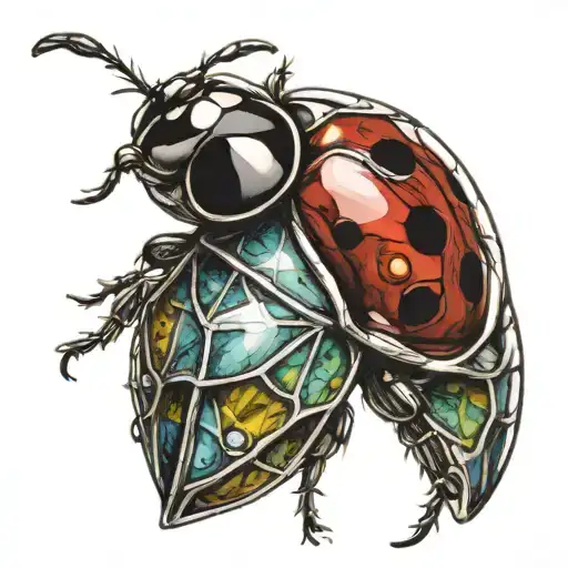 Ladybug Made Of Stained Glass