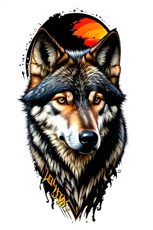 Wolf And Portrait Style