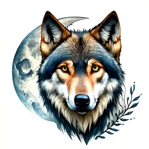 Wolf Half Moon Surrounded