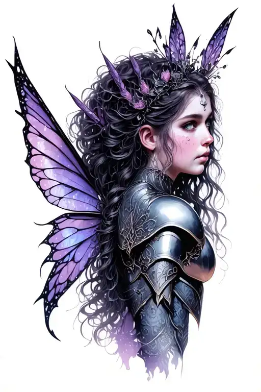 Gothic Fairy With Armor And Beautiful Face