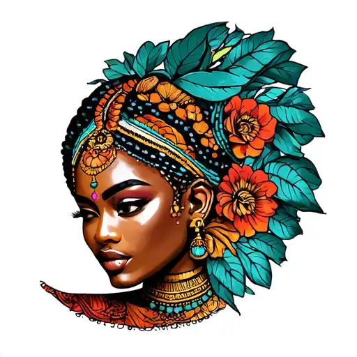 African Godess Irezumi Style Sleeve