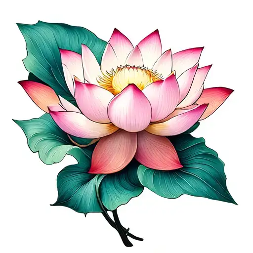 Lotus Flower Zig Zag Pattern