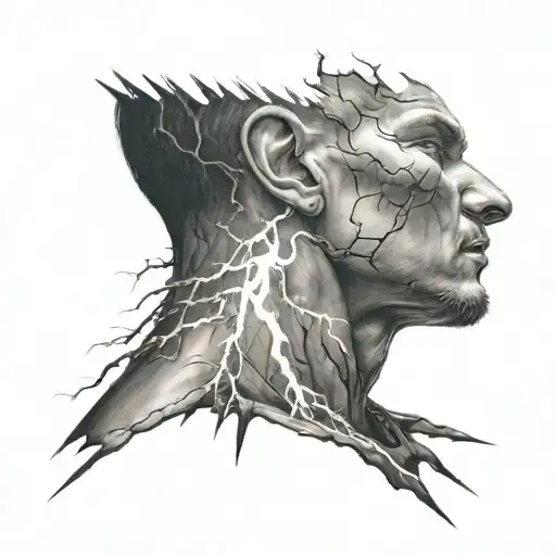 Lightning Passes Through The Neck And