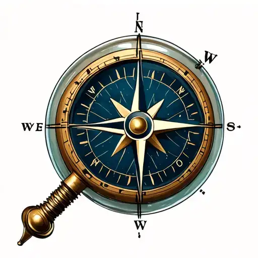 Compass Hour Glass Bottle