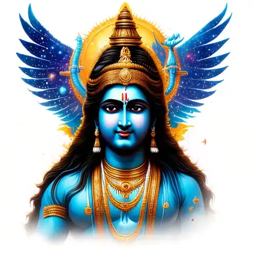 Universe In Maha Vishnu Art Design