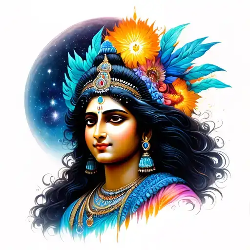 Universe In Maha Vishnu Art Design Modern