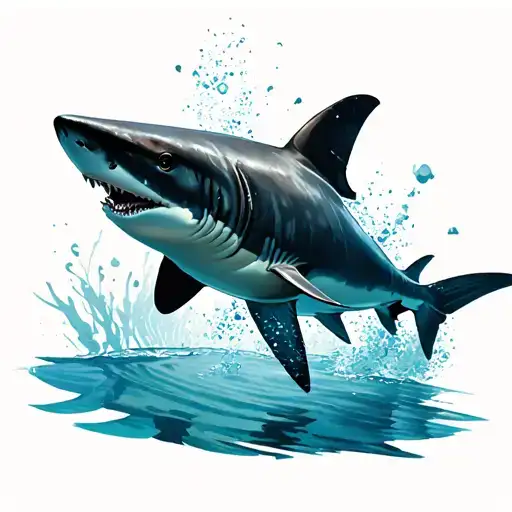 Shark Shadow Swimming