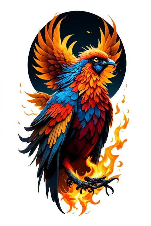 Girly Phoenix Rising From The Ashes Symbolizing Giving Yourself Grace