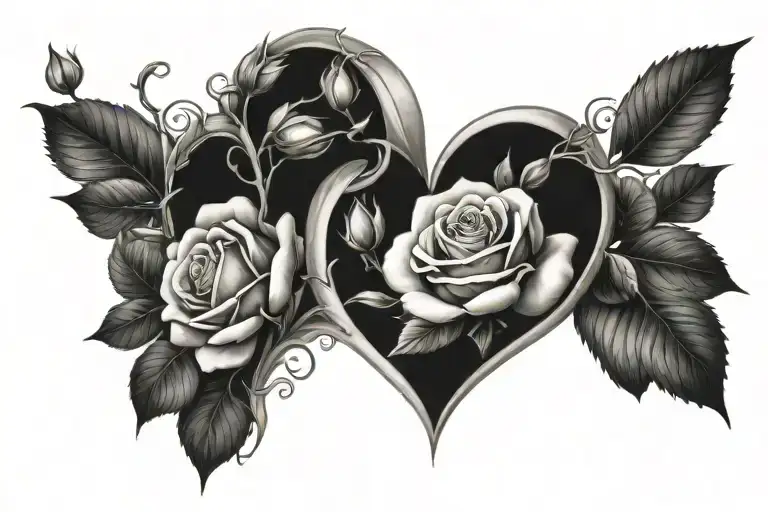 Hearts And Roses Blooming