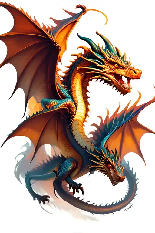 Dragon Breathing 8 Baby Flying Dragons