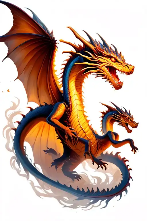 Dragon Breathing 8 Baby Flying Dragons